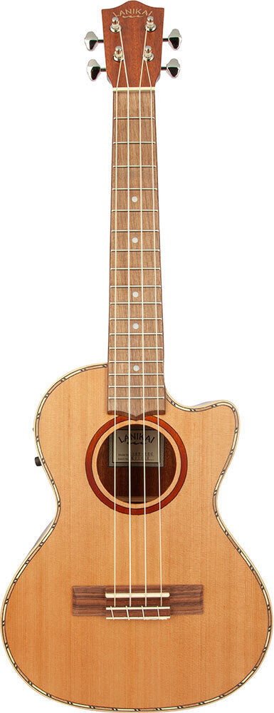 Lanikai Cedar Series Tenor AC/EL Ukulele with Fishman Kula Preamp and Deluxe Gig Bag