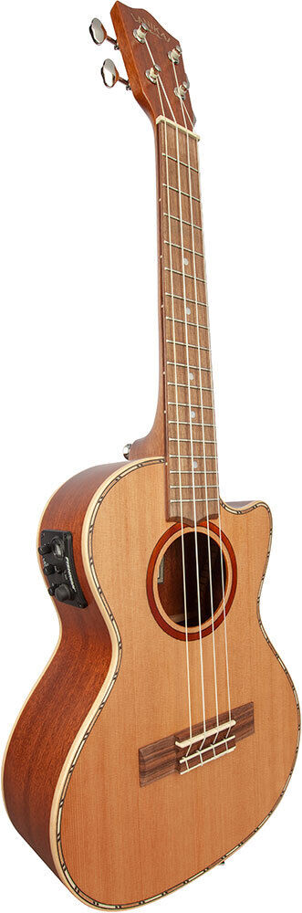 Lanikai Cedar Series Tenor AC/EL Ukulele with Fishman Kula Preamp and Deluxe Gig Bag — view 3