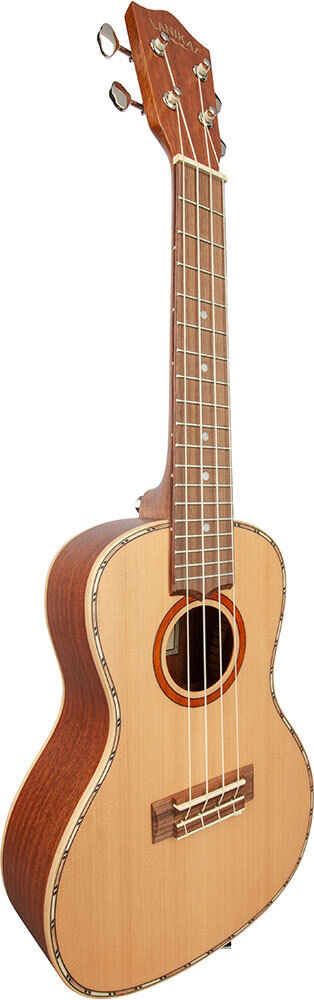 Lanikai Cedar Series Concert Ukulele with Mahogany Back, Satin Finish, Grover Tuners, NuBone Nut, D'Addario Strings, and Padded Gig Bag — view 3