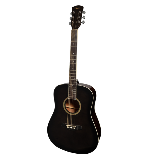 Lorden LD-10-BLK Acoustic Dreadnought Guitar Black Gloss