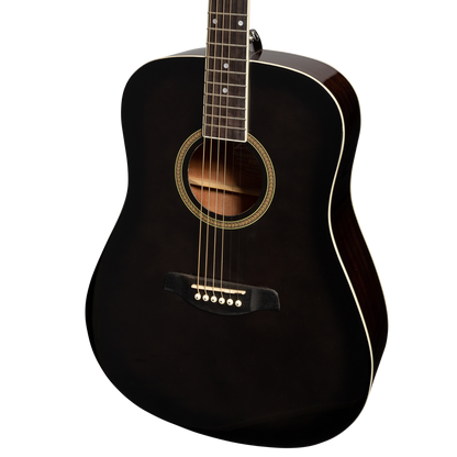 Lorden LD-10-BLK Acoustic Dreadnought Guitar Black Gloss — view 3