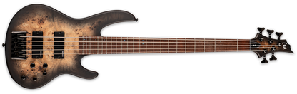 ESP LTD D-5 5 String Electric Bass Guitar Black Natural Burst Satin