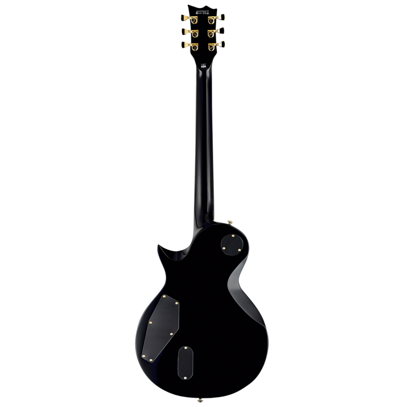 LTD EC-1000 Deluxe Black Electric Guitar with EMG Pickups and Mahogany Body — view 2