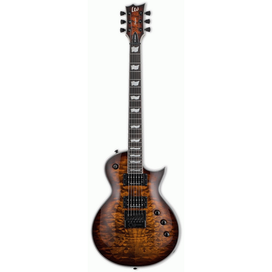 LTD EC-1000 EverTune QM Dark Brown Sunburst Guitar