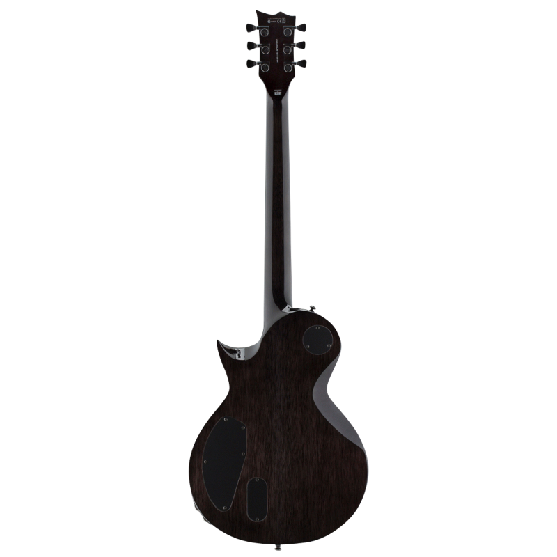 LTD EC-1000 Piezo QM Electric Guitar See Thru Black — view 2