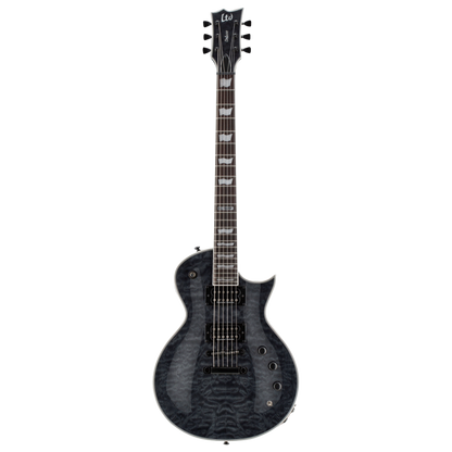 LTD EC-1000 Piezo QM Electric Guitar See Thru Black — view 3