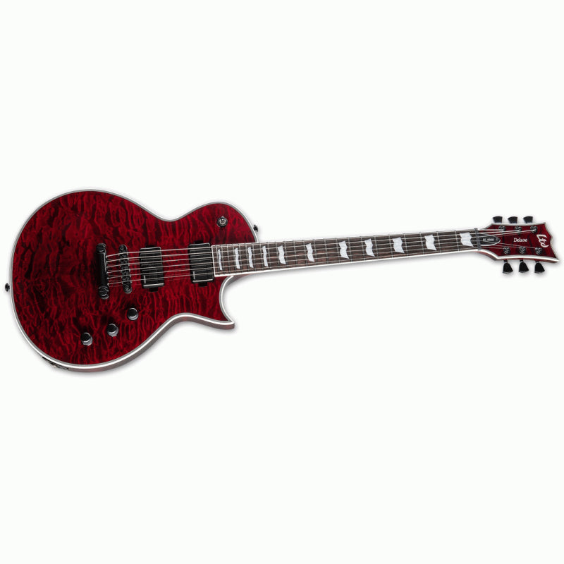 LTD EC-1000QM STBC Deluxe Electric Guitar See Thru Black Cherry Finish — view 3