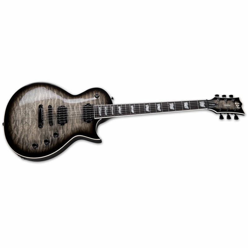LTD EC-1000T Guitar Charcoal Burst with Quilted Maple Top and Fishman Fluence Pickups — view 3