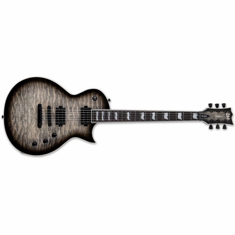 LTD EC-1000T Guitar Charcoal Burst with Quilted Maple Top and Fishman Fluence Pickups
