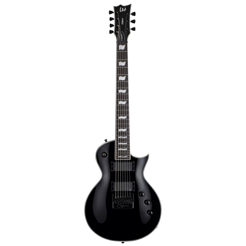 LTD EC-1007 EverTune Black Seven-String Guitar with EMG 81-7H/60-7H Pickups