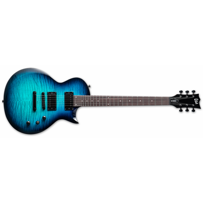 ESP LTD EC-200DX Electric Guitar Blue Burst with Flamed Maple Top and Roasted Maple Neck