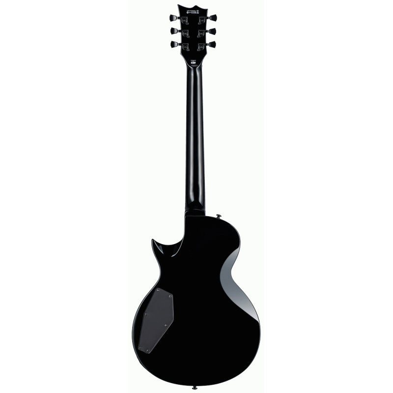 ESP LTD EC-201 Electric Guitar - Gloss Black Finish, Mahogany Body, 24 Frets, ESP LH-150B Pickup, Set-Neck Construction — view 2