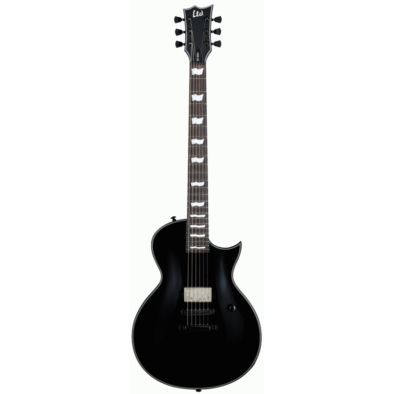ESP LTD EC-201 Electric Guitar - Gloss Black Finish, Mahogany Body, 24 Frets, ESP LH-150B Pickup, Set-Neck Construction