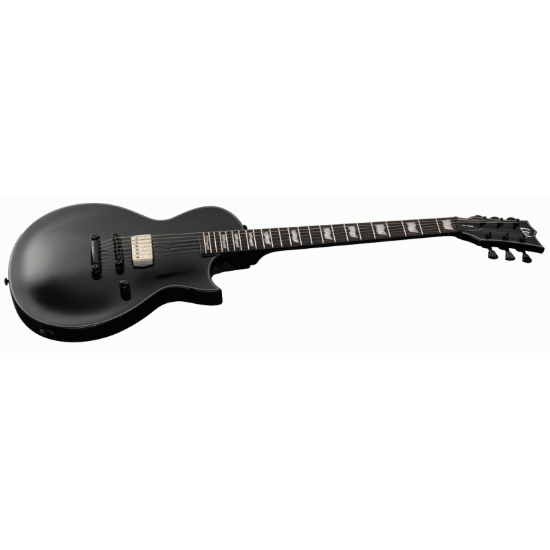 ESP LTD EC-201 Electric Guitar - Gloss Black Finish, Mahogany Body, 24 Frets, ESP LH-150B Pickup, Set-Neck Construction — view 3