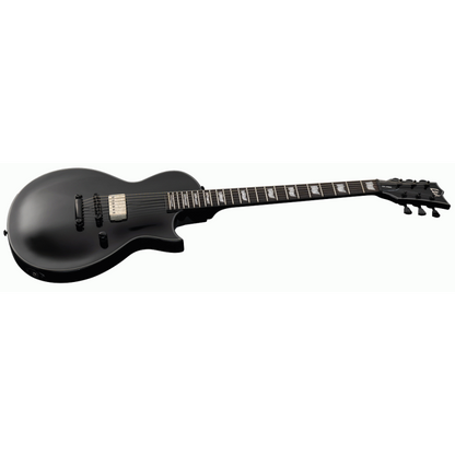ESP LTD EC-201 Electric Guitar - Gloss Black Finish, Mahogany Body, 24 Frets, ESP LH-150B Pickup, Set-Neck Construction — view 3