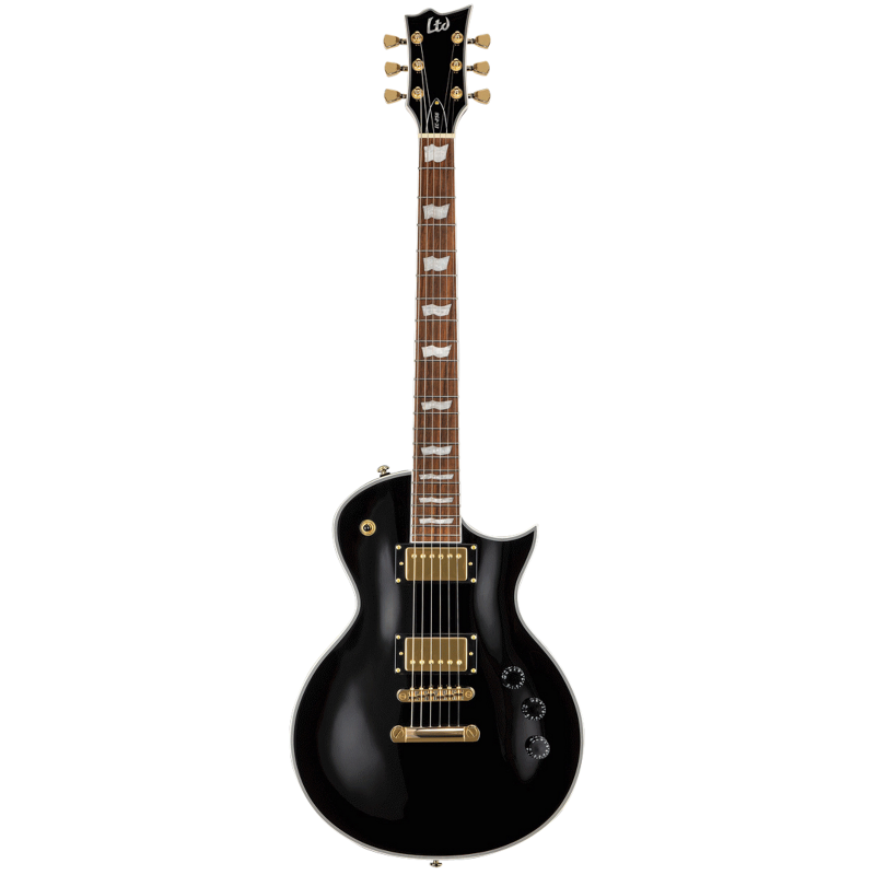 LTD EC-256 Eclipse Electric Guitar - Non Distressed Black, Mahogany Body, Roasted Jatoba Fingerboard, ESP LH-150 Pickups, Coil-Splitting