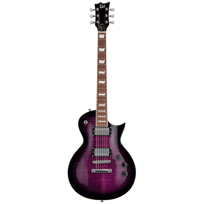 LTD EC-256FM Electric Guitar - See Thru Purple Burst, Flamed Maple Top, Mahogany Body, ESP Designed LH-150 Pickups, 22 Frets