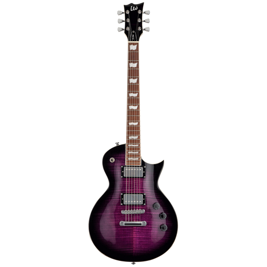 LTD EC-256FM Electric Guitar - See Thru Purple Burst, Flamed Maple Top, Mahogany Body, ESP Designed LH-150 Pickups, 22 Frets