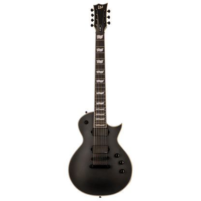 LTD EC-407 Black Satin 7-String Guitar with EMG 81-7H/60-7H Active Electronics
