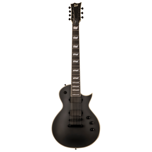 LTD EC-407 Black Satin 7-String Guitar with EMG 81-7H/60-7H Active Electronics