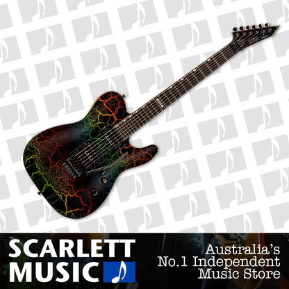 ESP LTD Eclipse 87' FR Electric Guitar Ltd Ed Rainbo Crackle — view 2