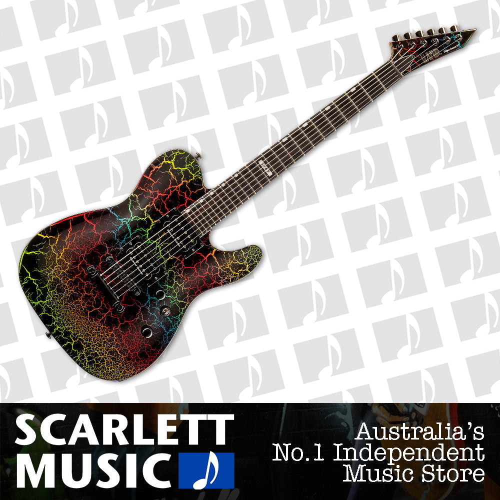 ESP LTD Eclipse 87' NT Electric Guitar Ltd Ed Rainbo Crackle — view 2
