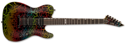 ESP LTD Eclipse 87' NT Electric Guitar Ltd Ed Rainbo Crackle