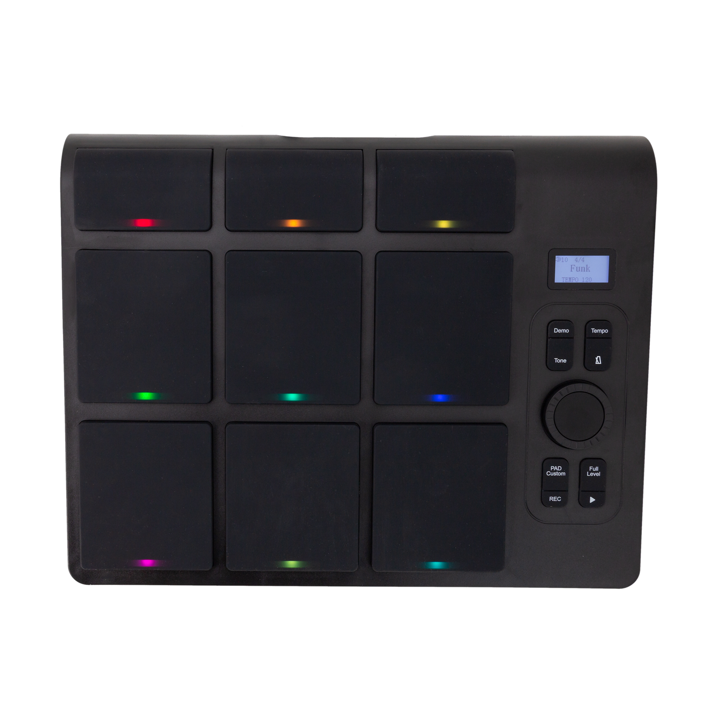 Lorden LED-02 Electronic Drum Pad with 9 Pads, 2 Pedals, Bluetooth, Rechargeable Battery, and USB MIDI Ready