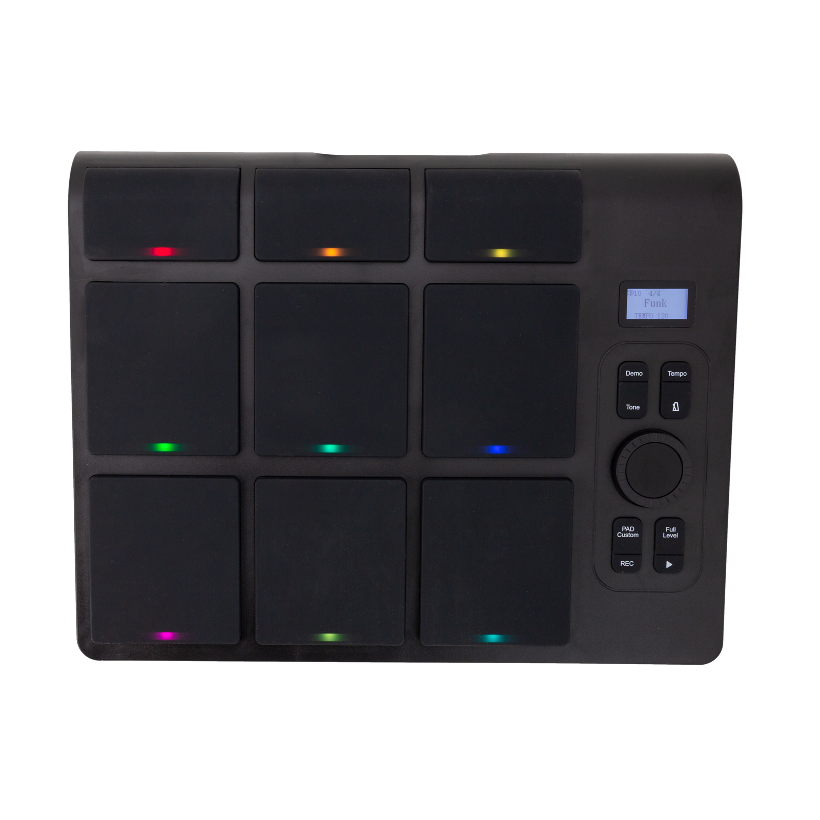 Lorden LED-02 Electronic Drum Pad with 9 Pads, 2 Pedals, Bluetooth, Rechargeable Battery, and USB MIDI Ready