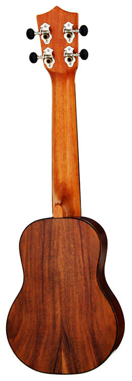 Leolani Solid Koa Long Neck Soprano Ukulele with Gigbag — view 2
