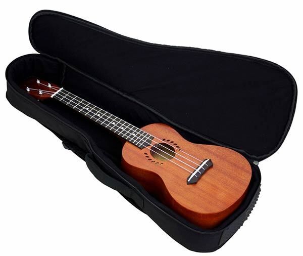 Leolani Solid Koa Long Neck Soprano Ukulele with Gigbag — view 5