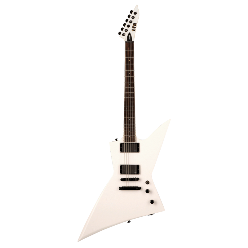 LTD EX-401 Snow White Electric Guitar with Mahogany Body and EMG Pickups