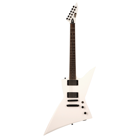LTD EX-401 Snow White Electric Guitar with Mahogany Body and EMG Pickups