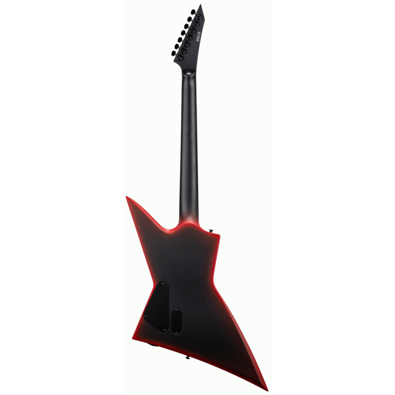 ESP LTD EXL-7 Baritone Black Metal Red Satin Guitar — view 3