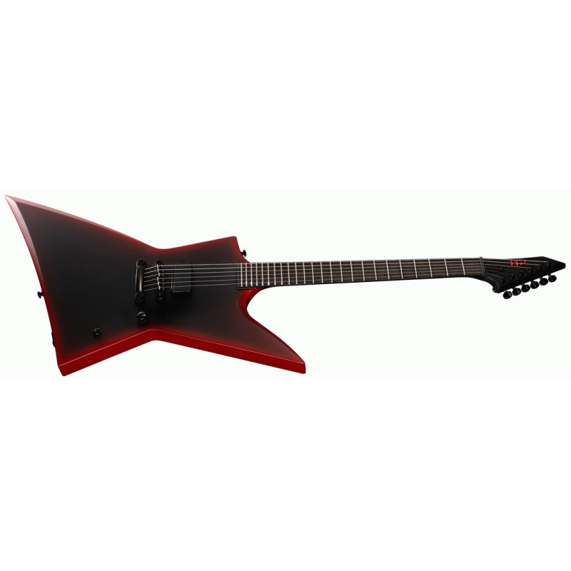 ESP LTD EXL Black Metal Electric Guitar - Red Satin Finish — view 2