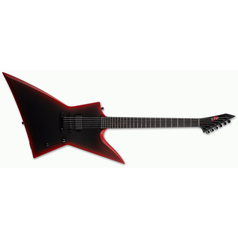 ESP LTD EXL Black Metal Electric Guitar - Red Satin Finish — view 4