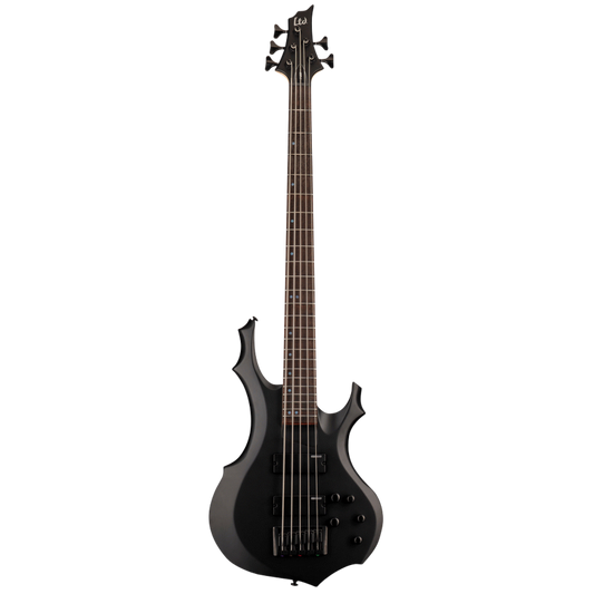 LTD F-205 5-String Bass Guitar Black Satin Finish