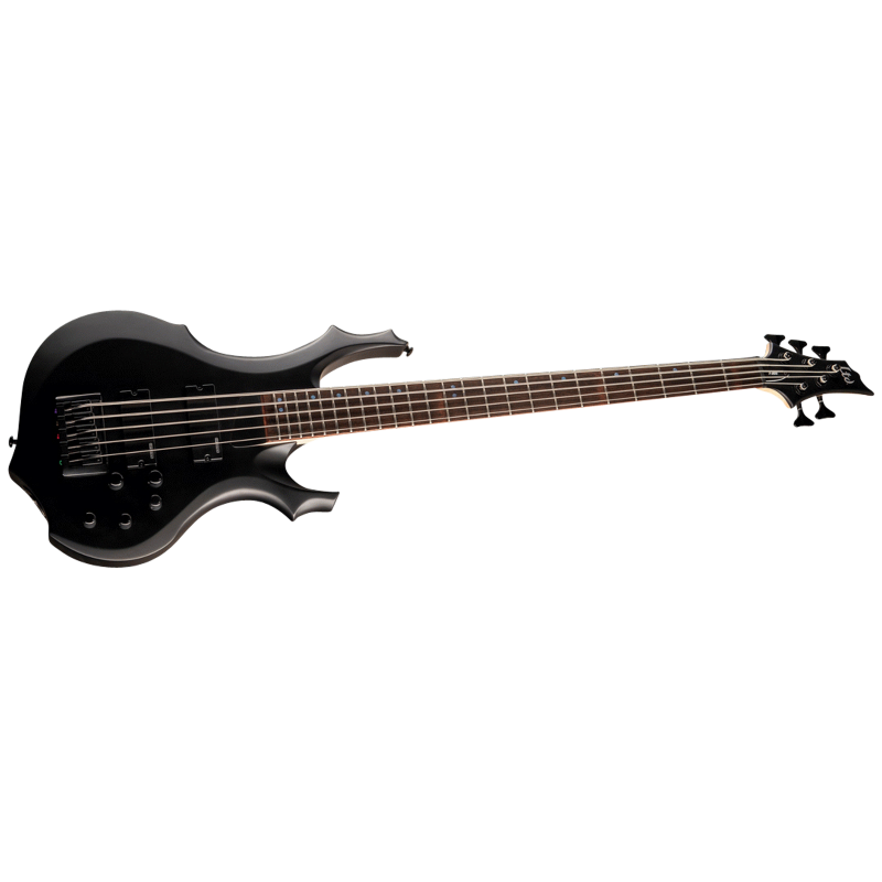 LTD F-205 5-String Bass Guitar Black Satin Finish — view 3