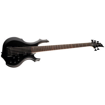 LTD F-205 5-String Bass Guitar Black Satin Finish — view 3