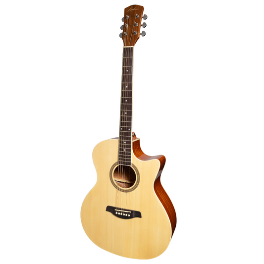 Lorden LFC-10-NGL Small Body Acoustic-Electric Cutaway Guitar Natural Gloss
