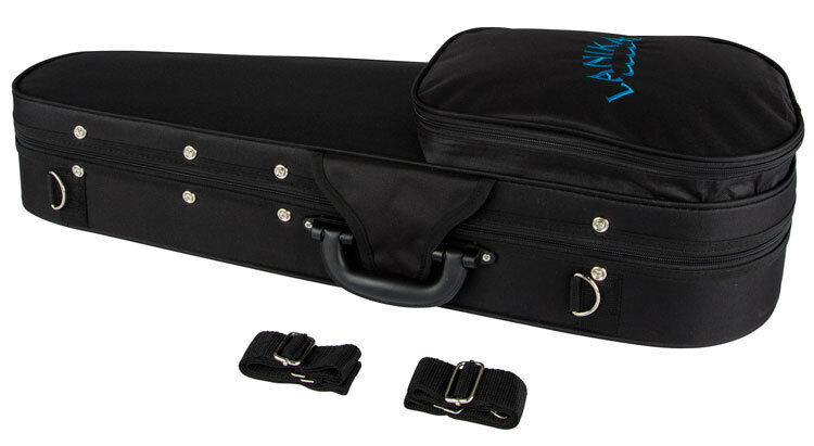 Lanikai Polyfoam Concert Ukulele Case - Lightweight Black Nylon/Foam, Adjustable Straps, Zippered Accessory Pocket, Durable Protection — view 2