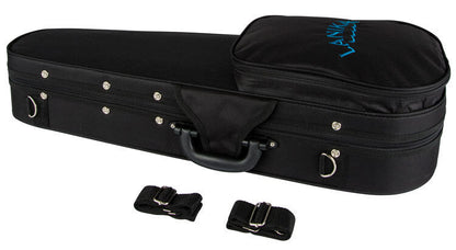 Lanikai Polyfoam Concert Ukulele Case - Lightweight Black Nylon/Foam, Adjustable Straps, Zippered Accessory Pocket, Durable Protection — view 2