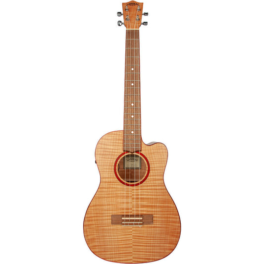 Lanikai Flamed Maple Series Baritone AC/EL Ukulele with Fishman Kula Preamp and Gig Bag