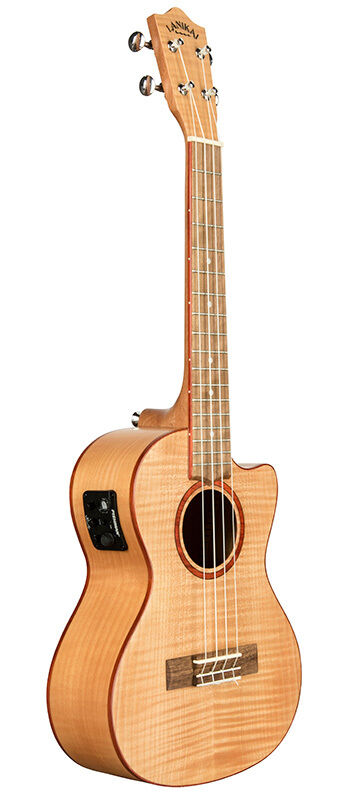 Lanikai Flamed Maple Series Tenor AC/EL Ukulele with Kula Preamp and Gig Bag — view 3