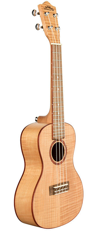 Lanikai Flamed Maple Series Concert Ukulele with Padded Gig Bag, Natural Satin Finish — view 3
