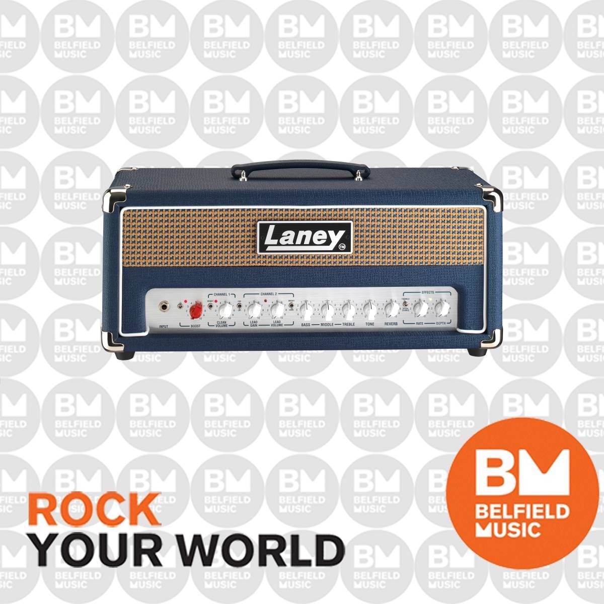 Laney Lionheart Foundry LF-SUPERTOP 120W Guitar Amplifier Head with Built-in Effects and LA·IR Technology — view 5