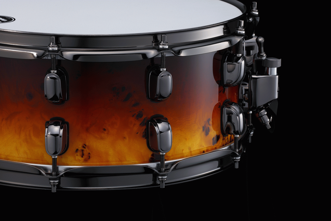 TAMA LGK146 ASF SLP Limited Edition 14x6 G-Kapur Snare Drum with Mappa Burl and Black Nickel Hardware