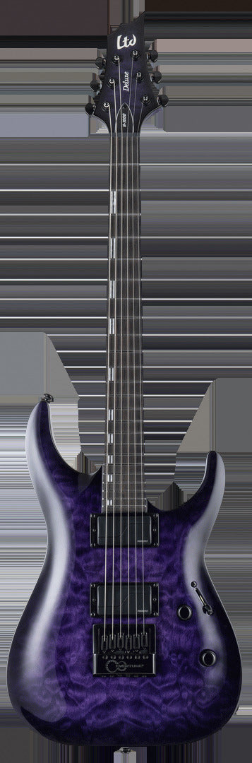 ESP LTD H-1000 Qm See Thru Purple Sbst Evertune Electric Guitar