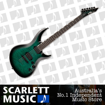 ESP LTD H3-1000 Electric Guitar Black Turquoise Burst — view 2