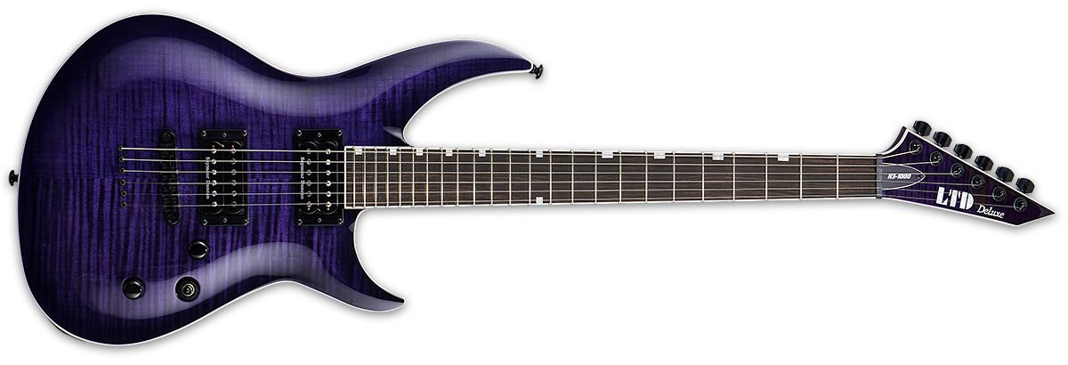 ESP LTD H3-1000 Qm See Thru Purple Sunburst Electric Guitar